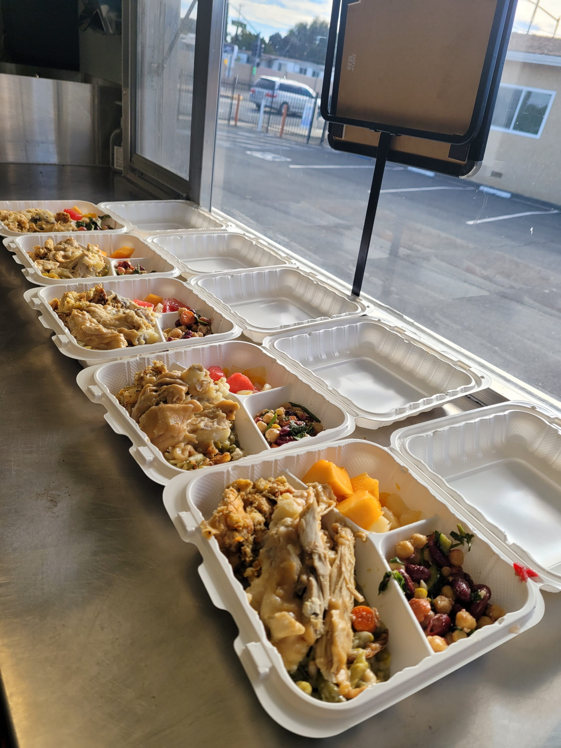 Prepared meal from Loaves and Fishes